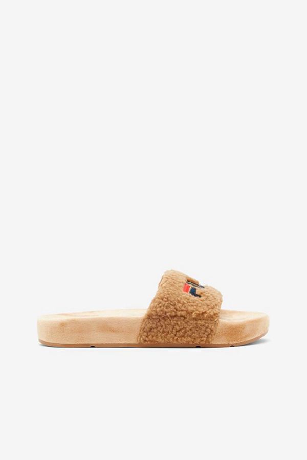 Chanclas Fila Mujer Beige / Azul Marino / Rojas - Fuzzy Drifter - España 267849OLX